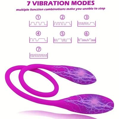 Double-Headed-Vibrator-Waterproof-7-Speed -Charging-Couple-Women-Anal-sex-Toy