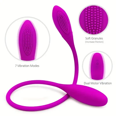 Double-Headed-Vibrator-Waterproof-7-Speed -Charging-Couple-Women-Anal-sex-Toy
