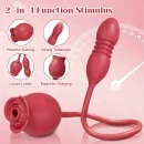 Rose Shape Sucking Vibrator Clitoral G-spot Suction Sex Toy 10 Speed WaterProof