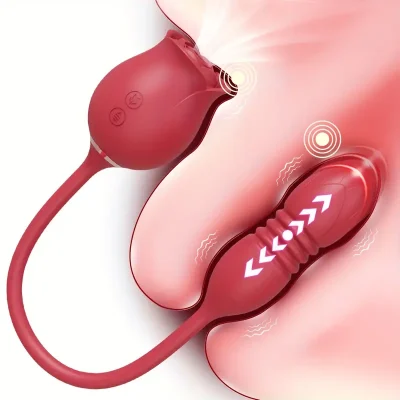 Rose Shape Sucking Vibrator Clitoral G-spot Suction Sex Toy 10 Speed WaterProof