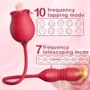 Rose Shape Sucking Vibrator Clitoral G-spot Suction Sex Toy 10 Speed WaterProof